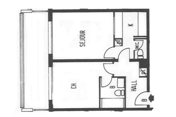 MONACO CARRÉ D'OR 2 PIECES EN USAGE MIXTE AVEC CAVE ET PARKING